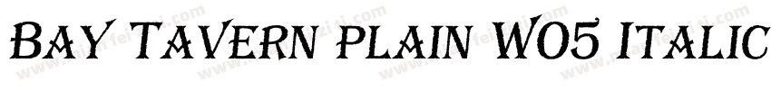 Bay Tavern plain WO5 Italic字体转换